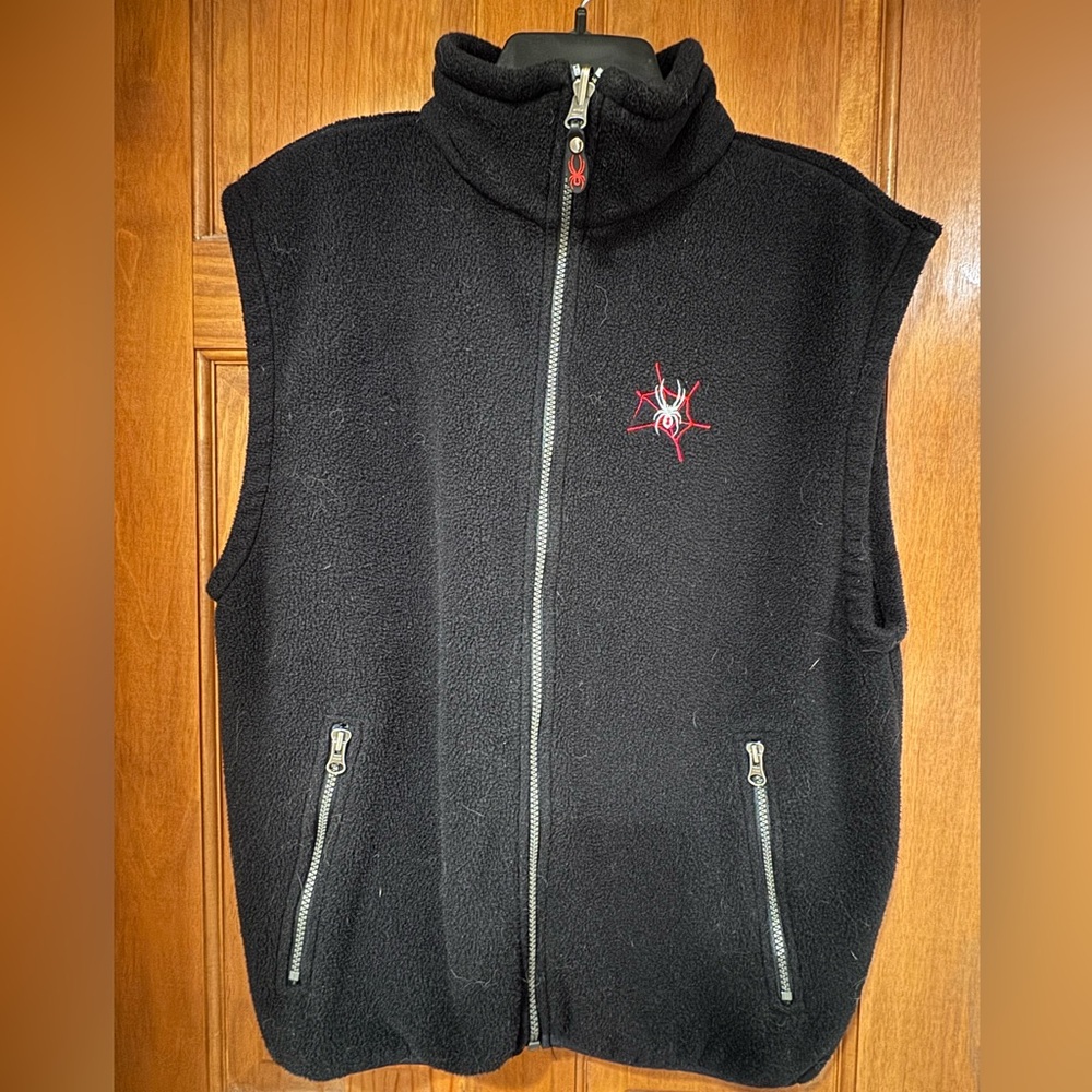 Spyder Black Fleece Vest Men Medium